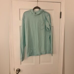 Johnnie-O light blue long sleeve hoodie size L